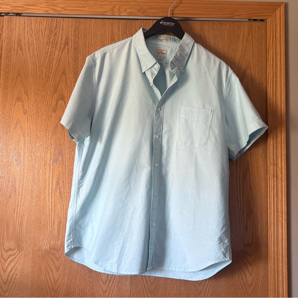 J. Crew Aqua Casual Button-Down Shirt